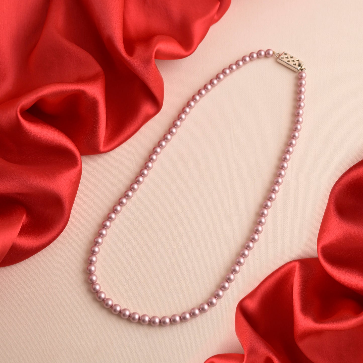 gulaab mukta swarovski rose gold mala