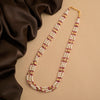 Triveni Red crystal and Rice Pearl Mala