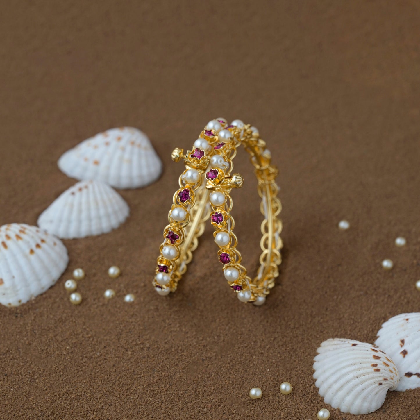 gulmohari moti bangles