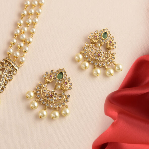 Hamsa Rajni Antique Moti Necklace Set
