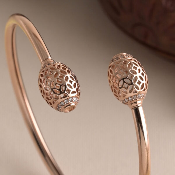 Sphere Head Rose Gold American Diamond Bracelet