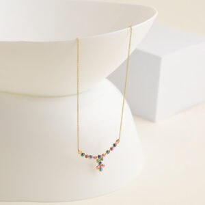 chain with multi sapphire ps & rd