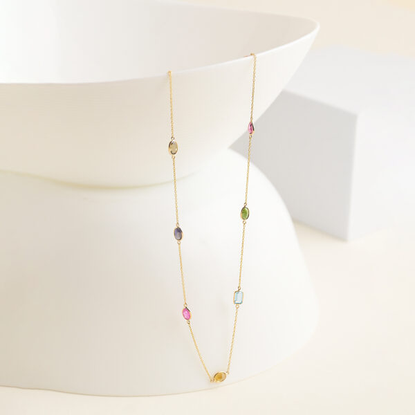 Chain With Multicolor Stoe With Mix Shep