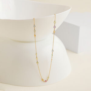 chain with multicolor stone