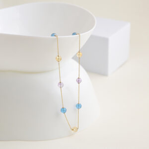 chain with multicolor stone ball shep