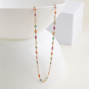 chain with navratna stone