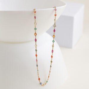 chain with navratna stone