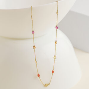 chain with navratna stone