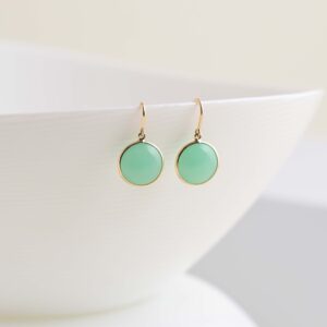 earring with chrysoprase