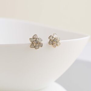 earring with diamond slice