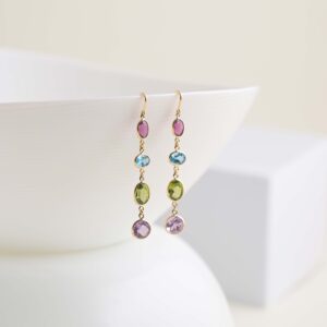 Earring with multicolor mix shape
