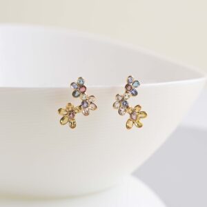 Earring With Multicolor Stone